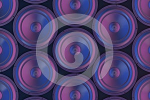 Audio Music Stereo Speakers Abstract Background. 3d Rendering