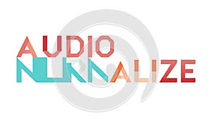 AUDIO NORMALIZE Text, Sound Engineering Function, vector design Generative AI