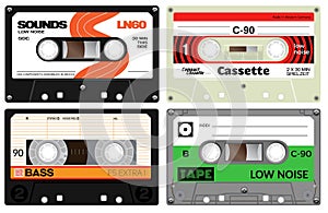 Audio plastic cassette tapes