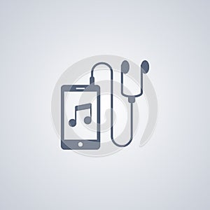 Audio smartphone, vector best flat icon