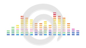 Audio Sound Equalizer Bars Icon, Music and Volume Display, vector design Generative AI