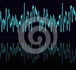 Audio or sound sine wave