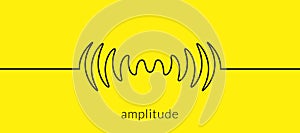 Audio sound wave music waveform. Pulse audio record design signal line