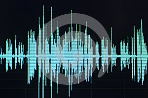 Audio sound wave studio editing