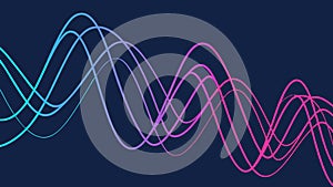 Audio sound waves abstract, frequency pattern and music visualization vector design Generative AI