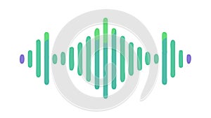 Audio Sound Waves Spectrum Icon: Music, Voice, Visualizer, Dynamic Sound vector design Generative AI