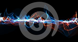audio soundwave. Colorful music pulse oscillation. Glowing impulse pattern. echo audio wavefrom spectrum. Abstract music waves photo