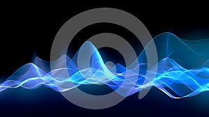 Audio soundwave scope signal as an abstract background