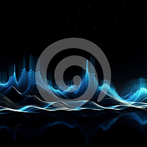 Audio soundwave scope signal as an abstract background