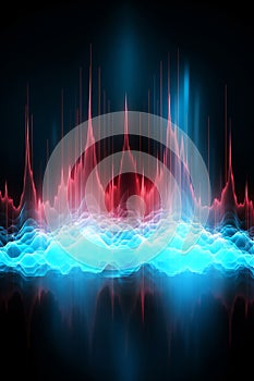 Audio soundwave scope signal as an abstract background