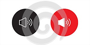 Audio Speaker Icon Vector in Flat Design. Volume Symbol Images