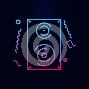 Audio speaker line nolan icon. Simple thin line, outline vector of web icons for ui and ux, website or mobile application