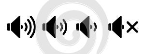 Audio speaker volume icon for apps and websites - for stock photo