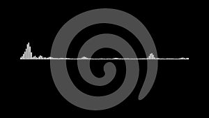 Audio spectrum colorful sound waves. Audio wave or frequency digital animation effect loop.