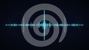 Audio spectrum sound wave effect. Digital equalizer.