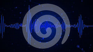 Audio spectrum waveform abstract graphic display photo