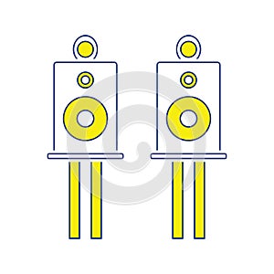 Audio system speakers icon