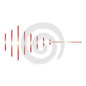 Audio technology, music sound waves vector icon