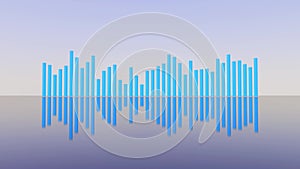 Audio technology wave concept and design under the concept of pastel color emphasize simplicity Minimalist Waveform