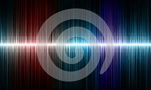 Audio track frequency and signal spectrum on black background