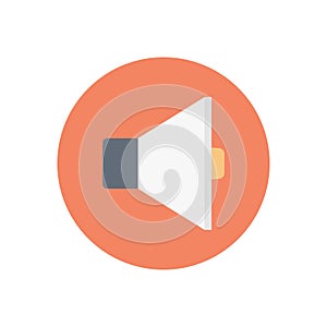 Audio vector flat color icon