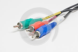 Audio Video Cable White Background