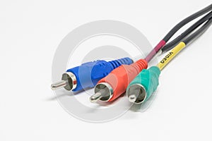 Audio Video Cable White Background