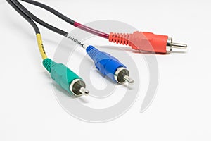 Audio Video Cable White Background