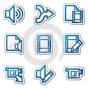 Audio video edit web icons