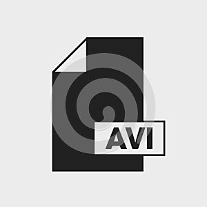 Audio Video Interleaved AVI file format Icon photo