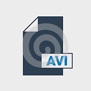 Audio Video Interleaved AVI file format Icon photo