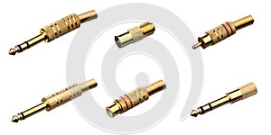 Audio and video jacks gold plated