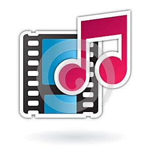 Audio video media file icon
