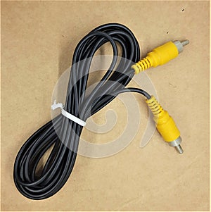 Audio video RCA cable for video and audio data transmission