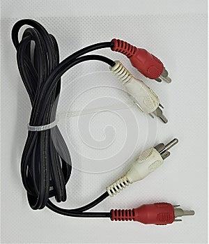 Audio video RCA cable for video and audio data transmission