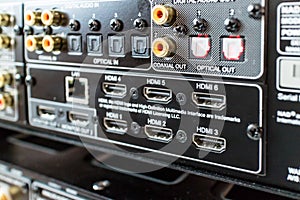 Audio visual mixer panel with hdmi