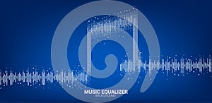 Audio visual signal pixel style graphic