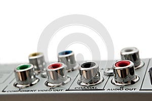 Audio visual sockets.