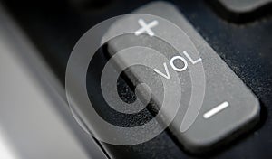 Audio Volume Button on a Plastic Remote Control
