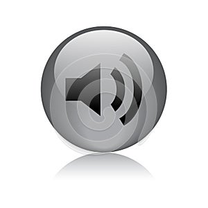 Audio / volume icon button red