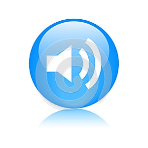 Audio / volume icon button red