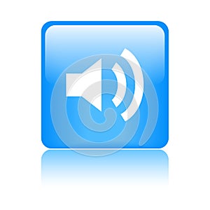 Audio / volume icon button red