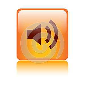 Audio / volume icon button red