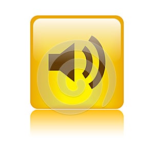 Audio / volume icon button red