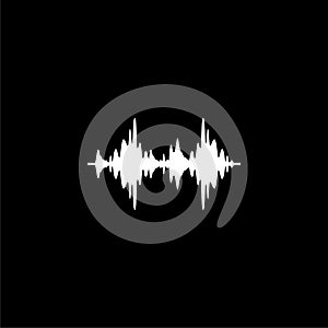 Audio wave icon or logo, Modern Sound Wave illustration on dark background