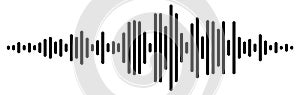 Audio wave sign, seamless sound waveform background, music player, voice, dictaphone