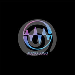 Audio Wave Spectrum Visual Logo, Liquid Spectrum Bar Design Vector,Audio Logo Template, Colorful