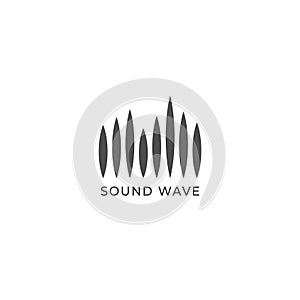 Audio Wave Spectrum Visual Logo, Sharp Spectrum Bar Design Vector,Audio Logo Template