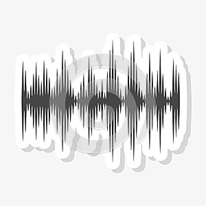 Audio wave sticker, Modern Sound Wave illustration