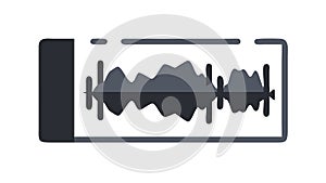 Audio Waveform Display. Sound and Digital Media. vector design Generative AI